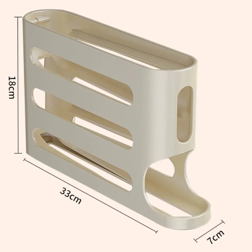 Refrigerator Egg Storage Box - 4 Tiers Fridge Egg Rack Large Capacity Egg Dispenser for Refrigerator