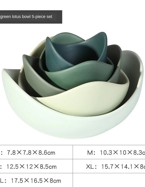 Load image into Gallery viewer, Lotus Ceramic Bowl Dishes And Plates Sets
