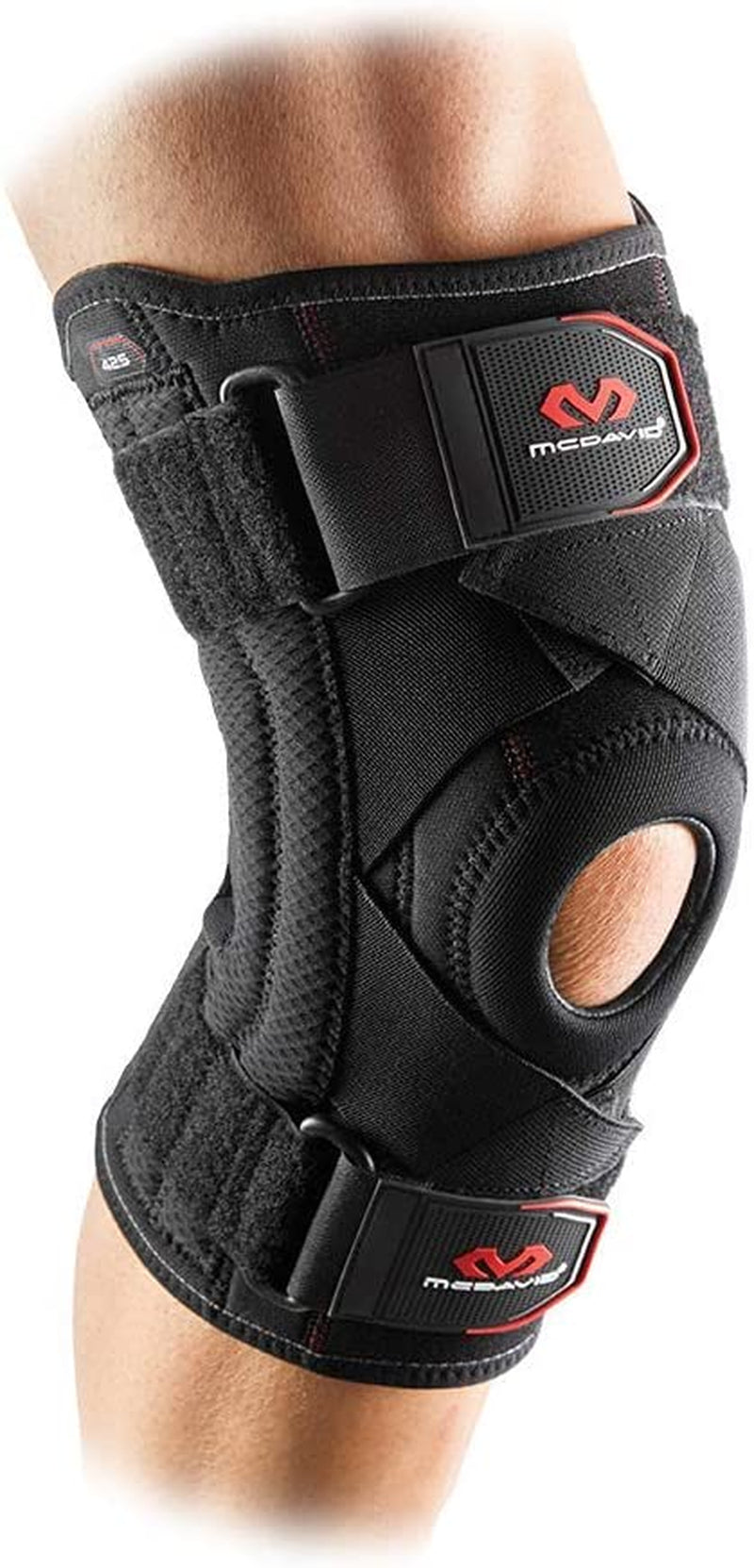 Knee Brace Support with Side Stays & Compression. Knee Sleeve Cross Straps for Knee Stability, Patellar Tendon Support, Tendonitis, Arthritis Pain Relief, Recovery.