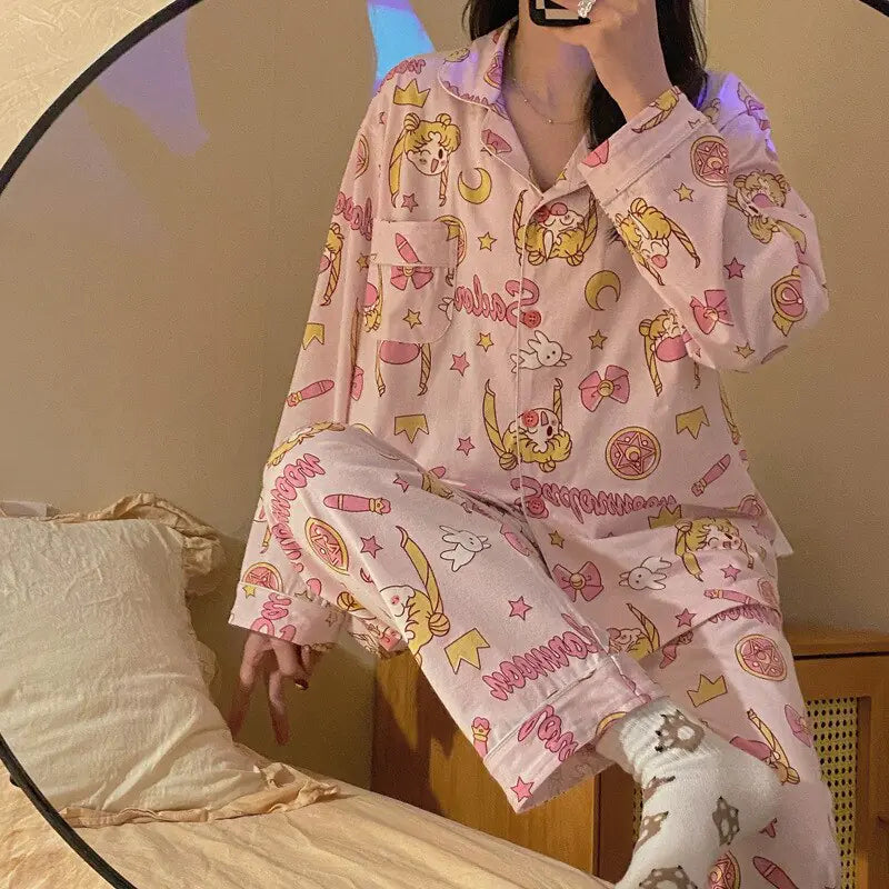 Kawaii Sailor Moon Inspired Pajamas Set