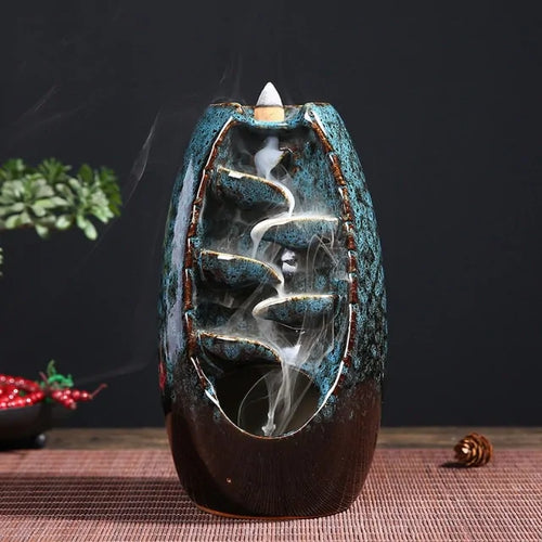 Load image into Gallery viewer, Ceramic Waterfall Incense Burner
