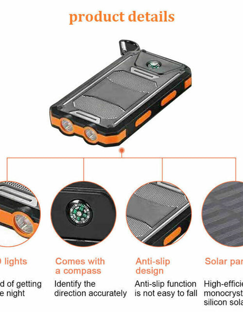 Load image into Gallery viewer, Super 20000Mah USB Portable Charger Solar Power Bank for Iphone Cell Phone 2024
