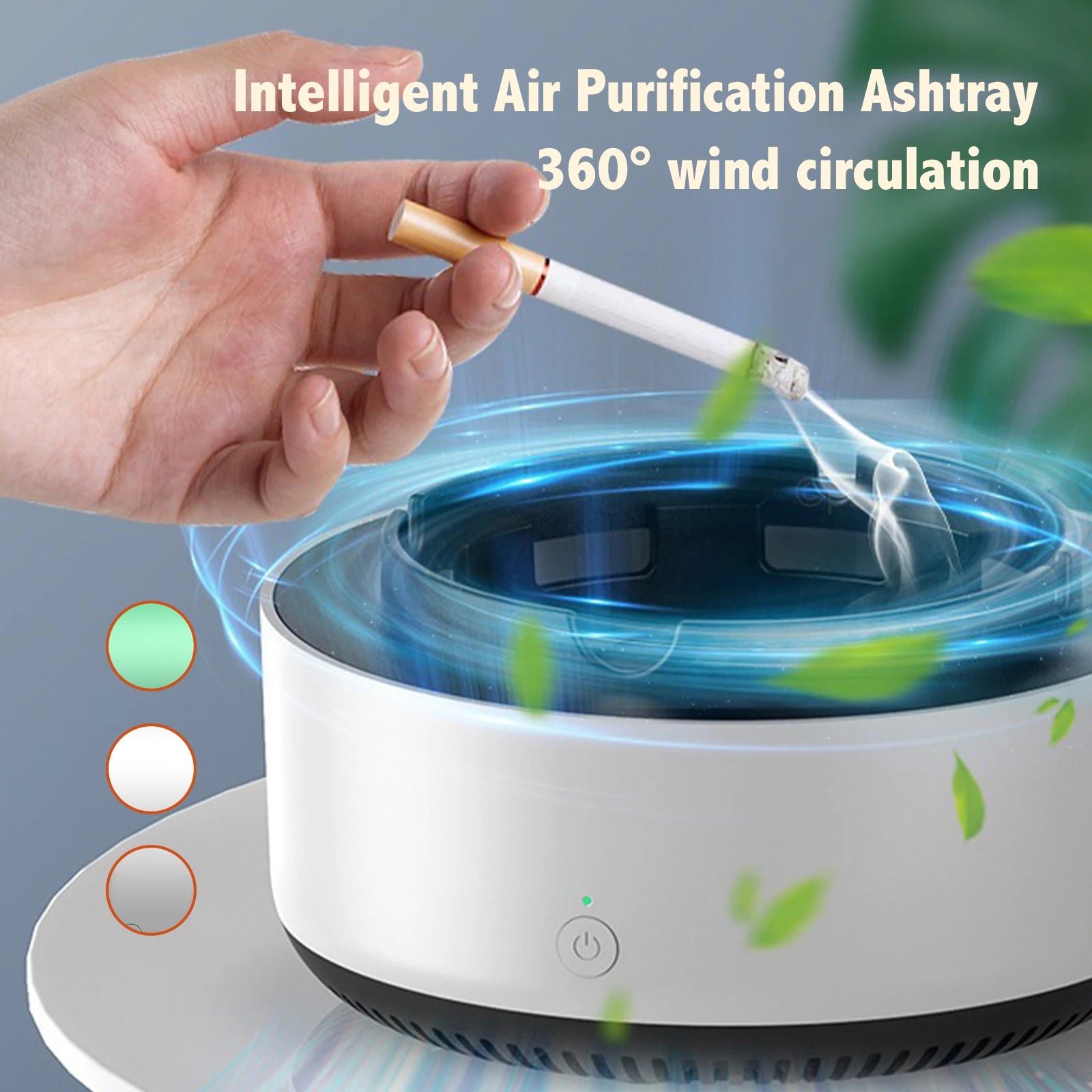 Smart Cigarette Ashtray Air Purifier Anion Purification Practical Automatic Purifier Ashtray Portable Gadgets for Car Ashtray