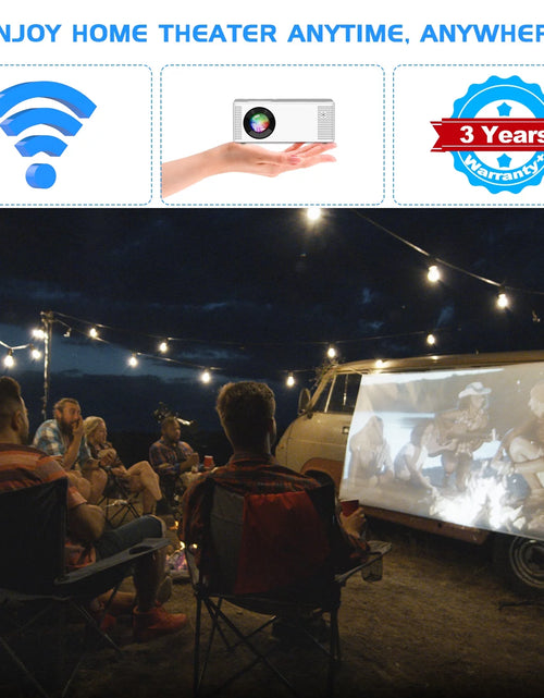 Load image into Gallery viewer, Projector with Wifi, Mini Projector for Outdoor, 8500L Movie Projector Support 1080P for Home Theater with HDMI
