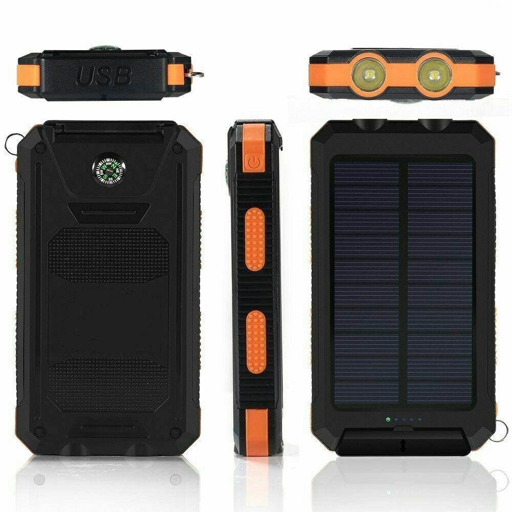 Super 20000Mah USB Portable Charger Solar Power Bank for Iphone Cell Phone 2024