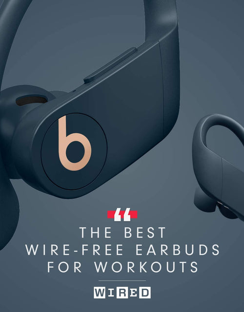 Load image into Gallery viewer, Power Pro Wireless Earphones - Apple H1 Headphone Chip, Class 1 Bluetooth, 9 Hours of Listening Time, Sweat Resistant Earbuds, Built-In Microphone - Navy
