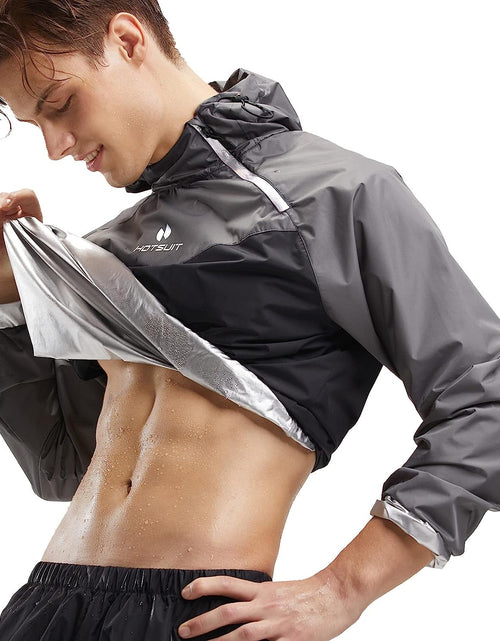 Load image into Gallery viewer, Sauna Suit for Men Sweat Sauna Jacket Pant Gym Workout Sweat Suits
