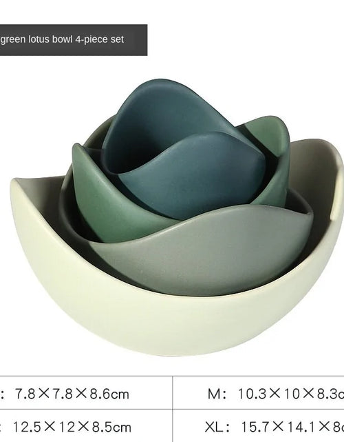 Load image into Gallery viewer, Lotus Ceramic Bowl Dishes And Plates Sets
