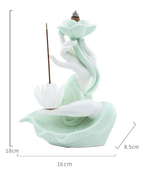 Load image into Gallery viewer, Lotus Backflow Incense Burner
