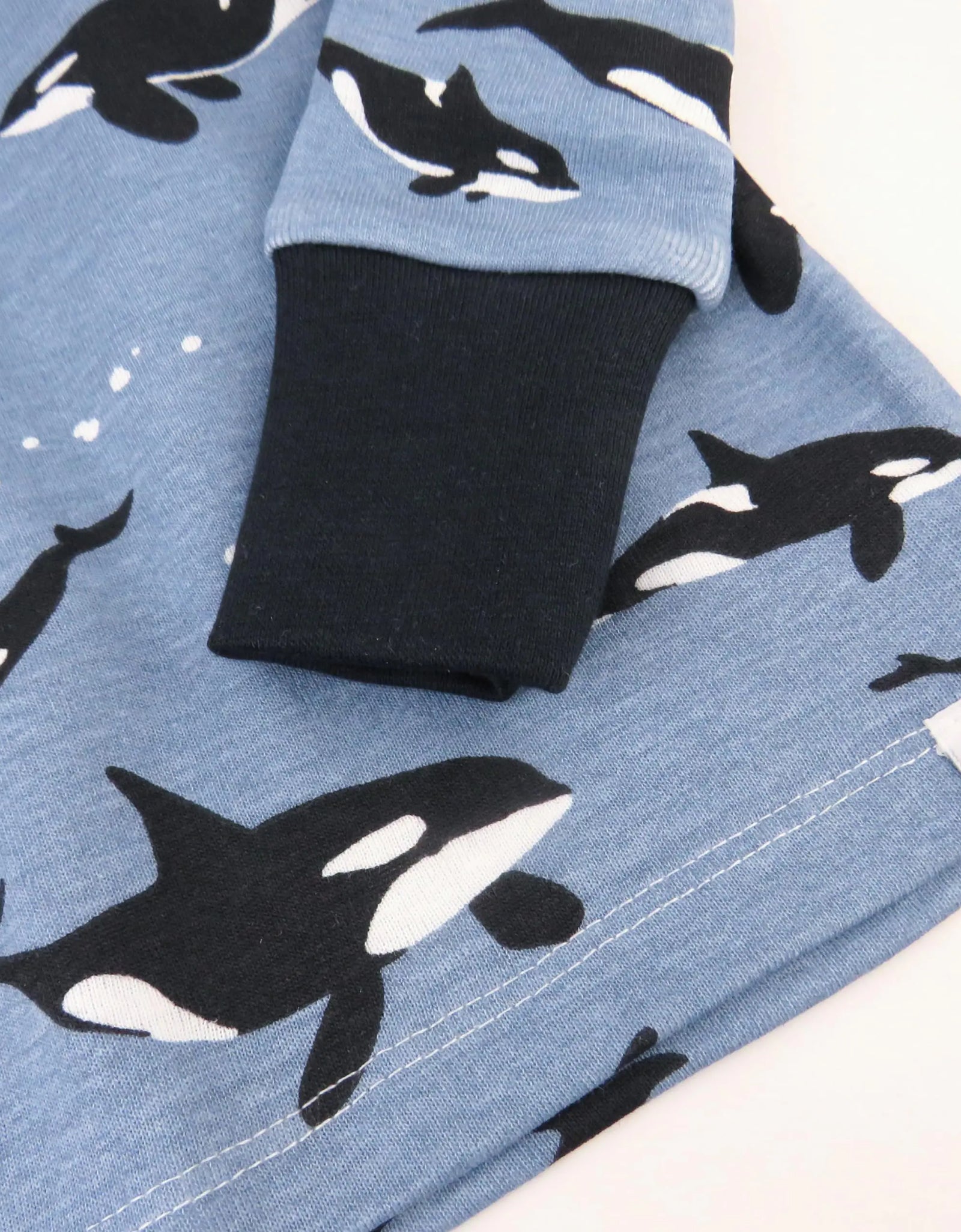 HonestBaby 2-Piece Pajamas Sleepwear PJs 100% Organic Cotton for Infant Baby and Toddler Boy 4T Whales