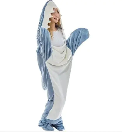 Load image into Gallery viewer, Cartoon Shark Sleeping Bag Pajamas
