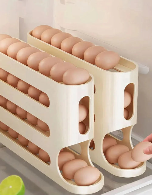 Load image into Gallery viewer, Refrigerator Egg Storage Box - 4 Tiers Fridge Egg Rack Large Capacity Egg Dispenser for Refrigerator
