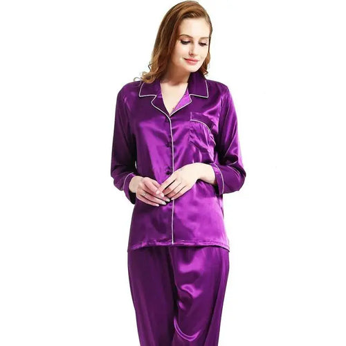 Load image into Gallery viewer, New Elegant Fashion Casual Women Lady Satin Pajamas Set
