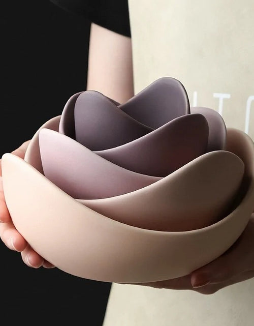 Load image into Gallery viewer, Lotus Ceramic Bowl Dishes And Plates Sets
