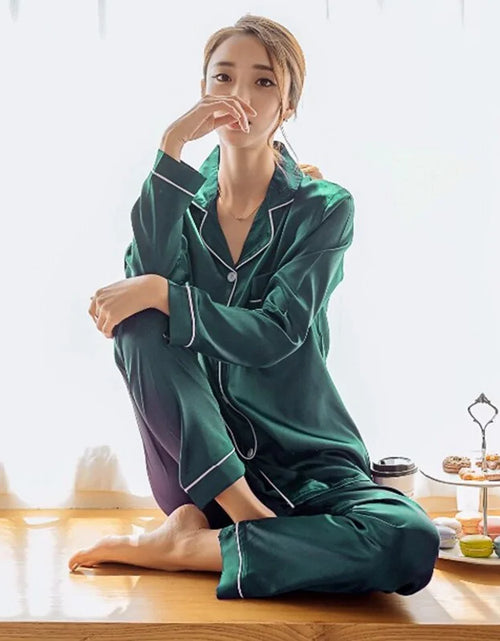 Load image into Gallery viewer, Women Silk Satin Pajamas
