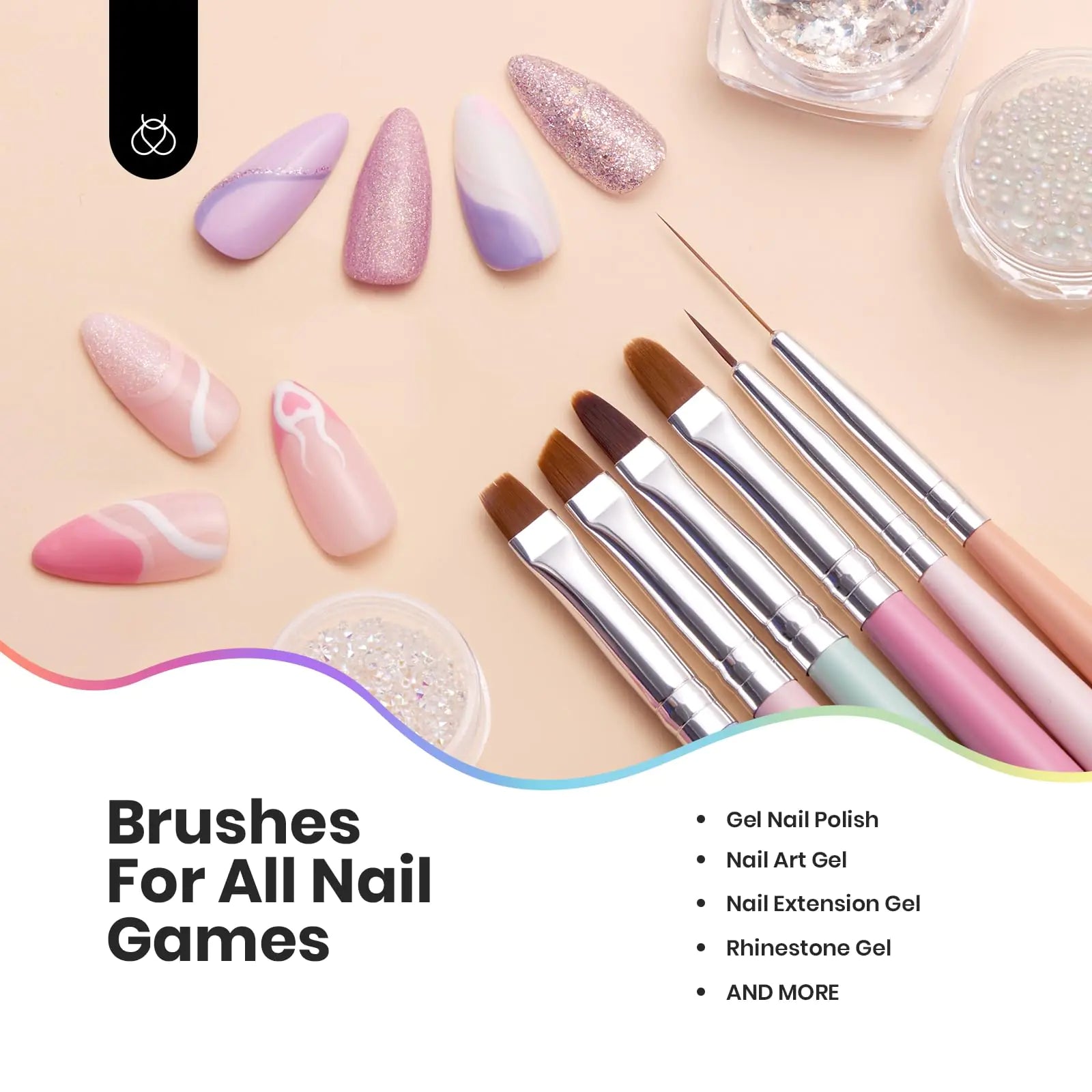 Beetles Nail Art Brushes Set Gel Polish Nail Art Design Pen Painting Tools Fingernail Brush Nail Cleaning Brush Nail Art Liner Brush and Nail Dotting Pen Salon Gift for Girls Women 0-0-6pcs Gray Nail Brush