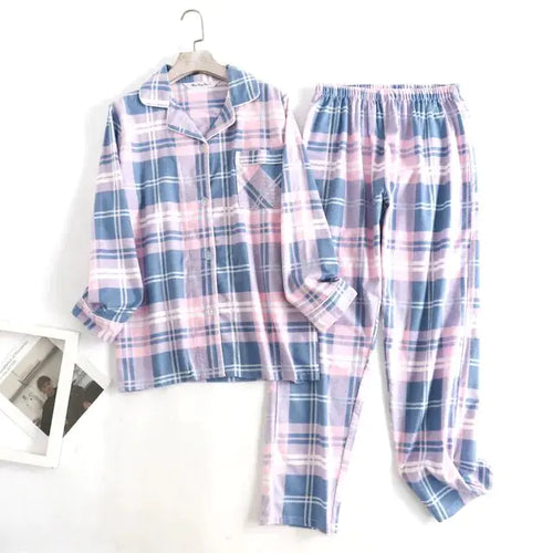 Load image into Gallery viewer, Cotton Flannel Women&#39;s Pajamas Sets
