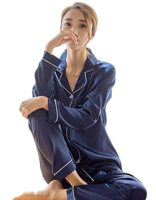 Load image into Gallery viewer, Women Silk Satin Pajamas
