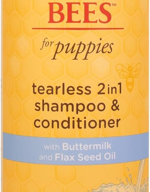 Load image into Gallery viewer, Puppies Natural Tearless 2 in 1 Shampoo and Conditioner | Made with Buttermilk and Linseed Oil | Best Tearless Puppy Shampoo for Gentle Skin and Coat | Made in USA, 16 Oz
