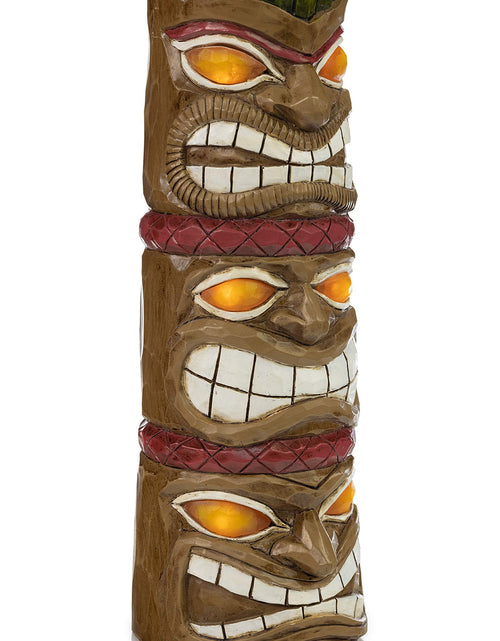 Load image into Gallery viewer, Dawhud Direct |  Triple Tiki Totem Solar Powered Led Outdoor Decor Garden
