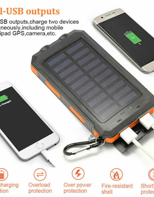 Load image into Gallery viewer, Super 20000Mah USB Portable Charger Solar Power Bank for Iphone Cell Phone 2024
