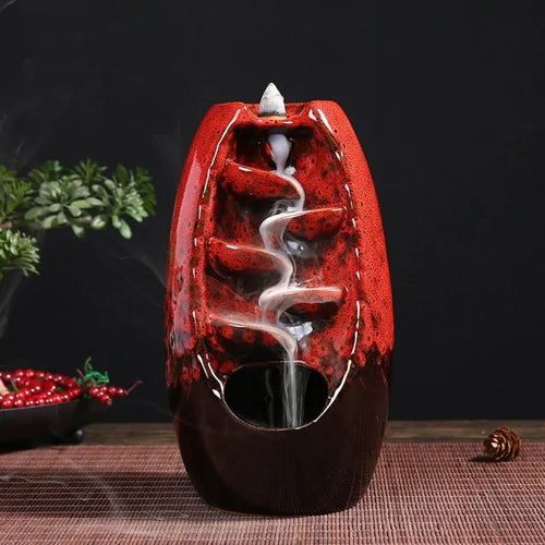 Load image into Gallery viewer, Ceramic Waterfall Incense Burner
