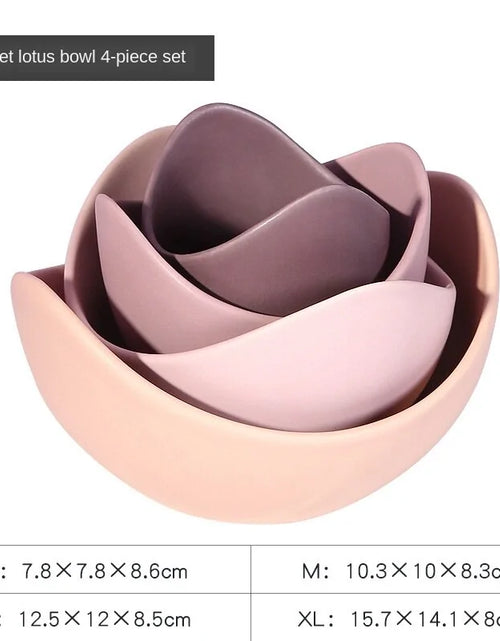 Load image into Gallery viewer, Lotus Ceramic Bowl Dishes And Plates Sets
