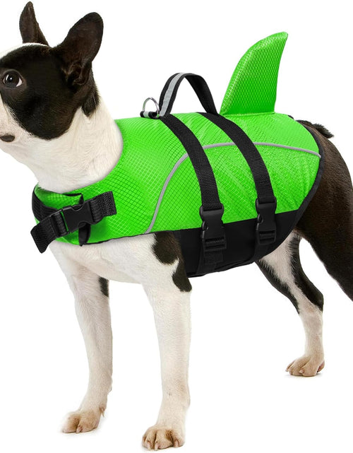 Load image into Gallery viewer, Dog Life Jacket Ripstop Dog Life Vest, Reflective Dog Safety Vest for Boating Swimming, Dog Shark Life Jackets Dog Lifesaver with Rescue Handle for Small Medium Dogs
