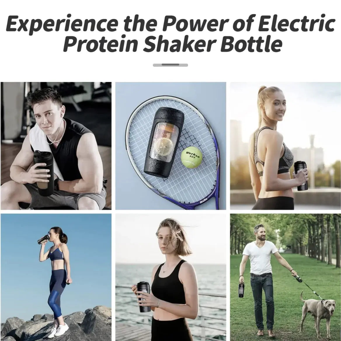 Electric Portable Whey Protein Shaker Bottle