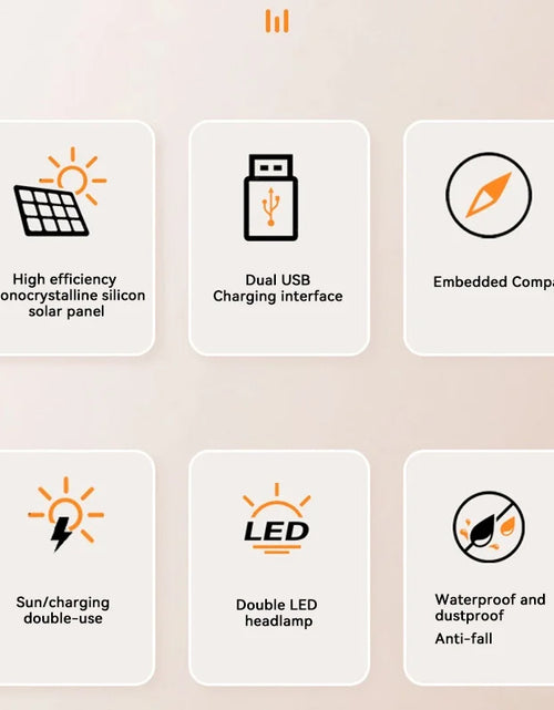 Load image into Gallery viewer, 200000Mah Solar Power Bank Outdoor Wild Fishing Camping Ultra-Large Capacity Mobile Power Portable with Compass Rapid Charging ﻿
