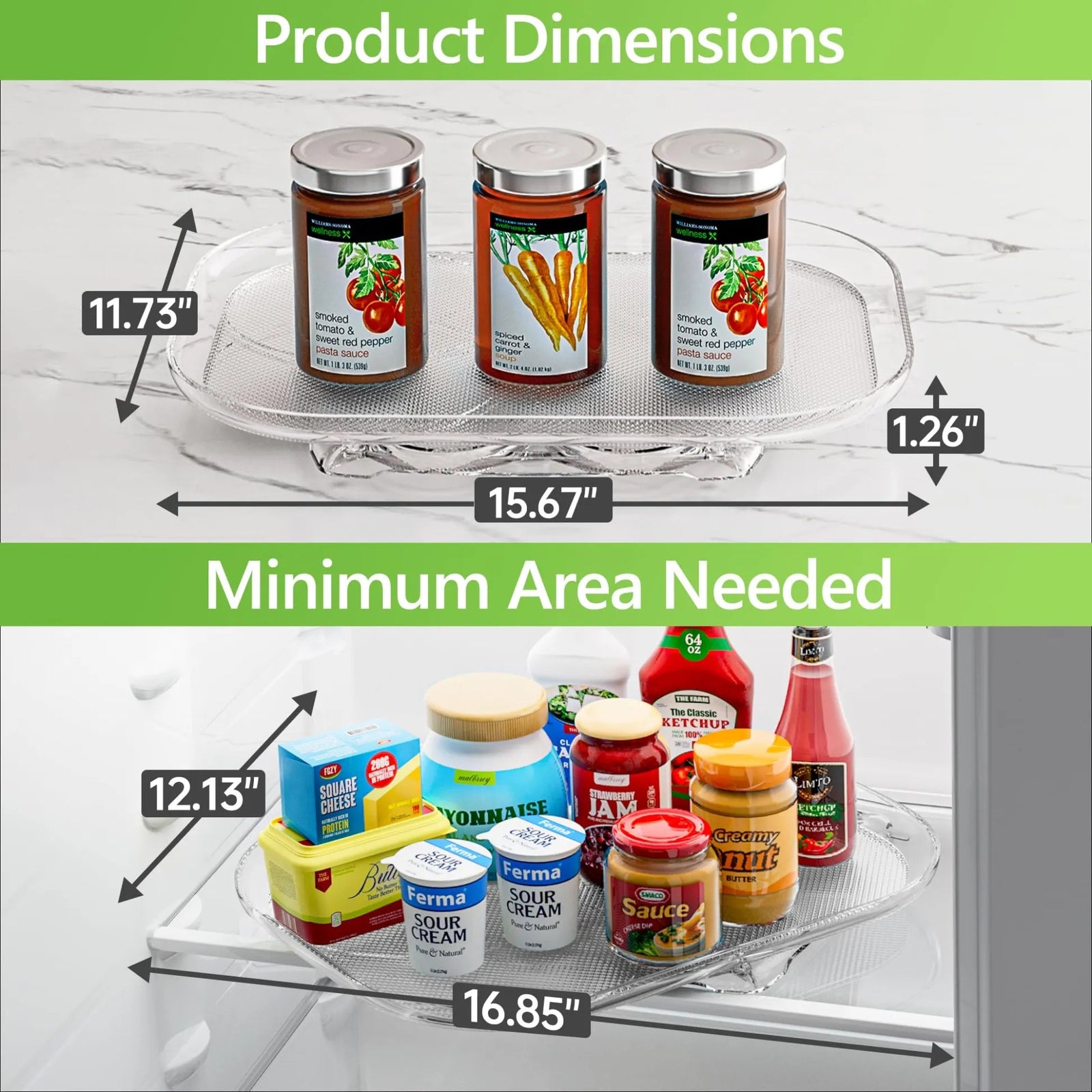 Fridge Spin - Refrigerator Turntable Organizer Solution