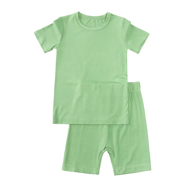 2023 Bamboo Fiber Toddler Kids Pajamas Set