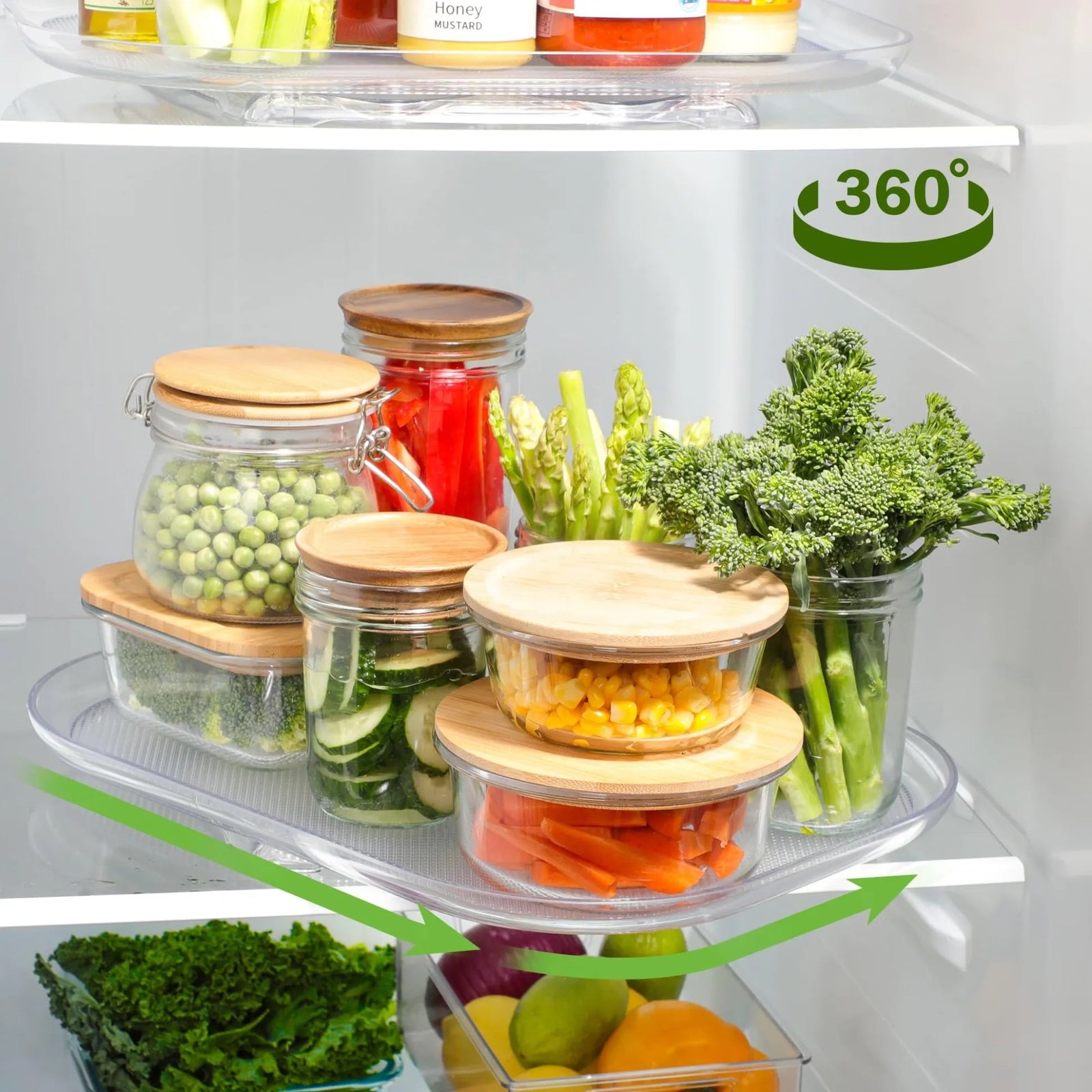 Fridge Spin - Refrigerator Turntable Organizer Solution