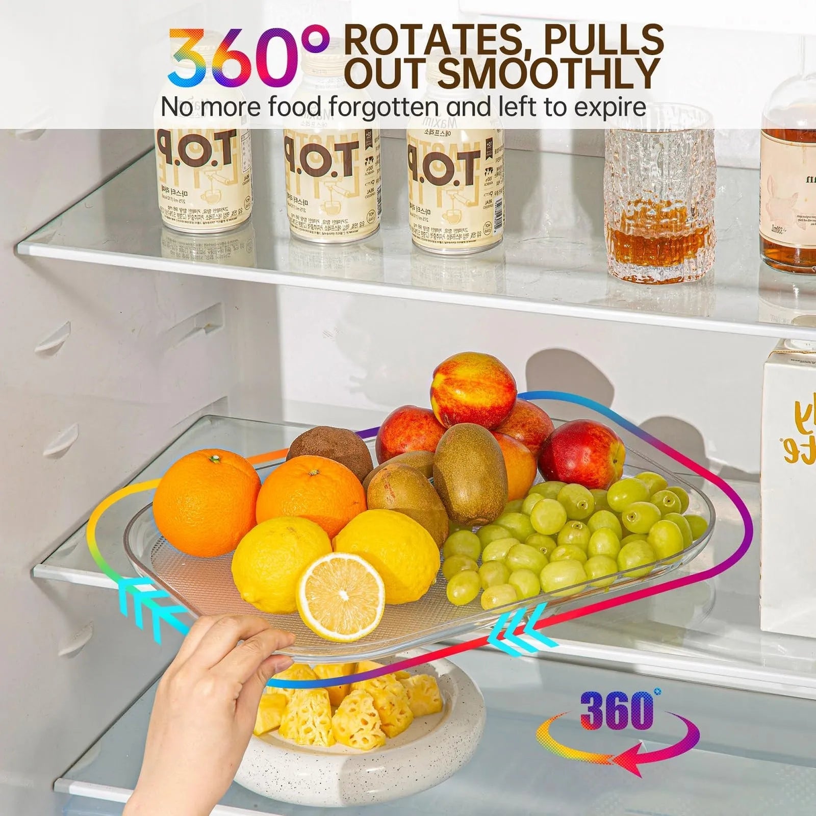 Fridge Spin - Refrigerator Turntable Organizer Solution