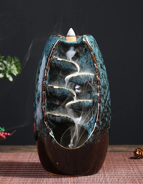 Load image into Gallery viewer, Ceramic Waterfall Incense Burner
