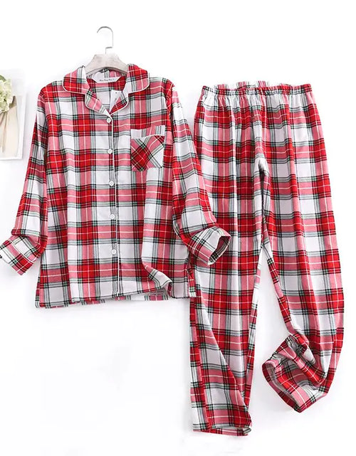 Load image into Gallery viewer, Cotton Flannel Women&#39;s Pajamas Sets
