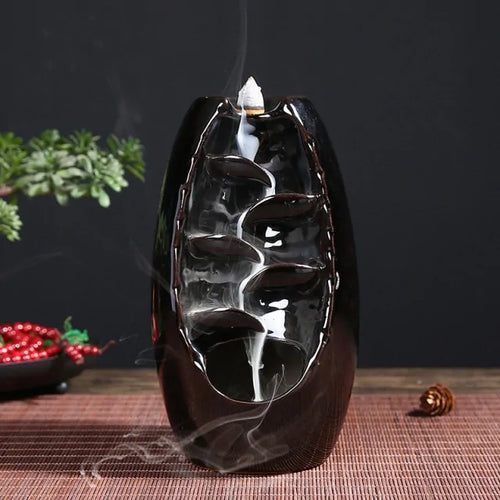 Load image into Gallery viewer, Ceramic Waterfall Incense Burner
