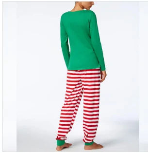 Load image into Gallery viewer, Christmas Pajamas Sets Striped Cartoon Print
