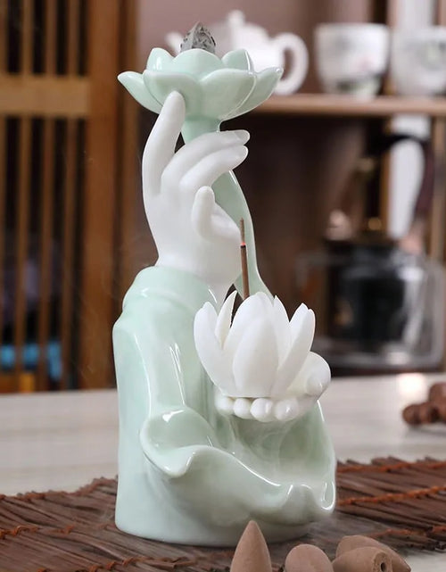 Load image into Gallery viewer, Lotus Backflow Incense Burner
