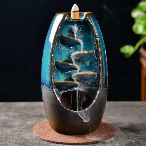 Load image into Gallery viewer, Ceramic Waterfall Incense Burner
