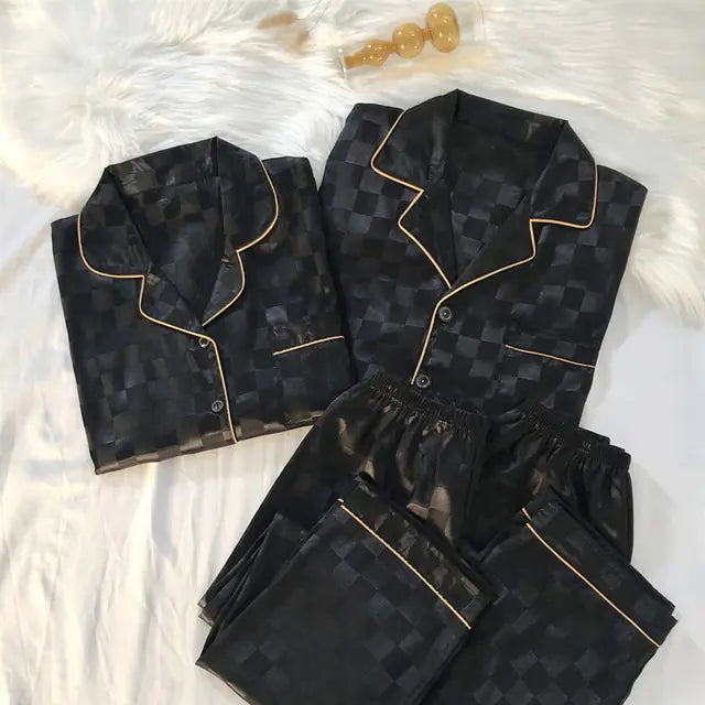 Couple Luxury Silk Pajamas Sets